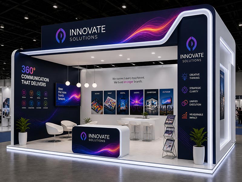 Exhibition stall branding and production