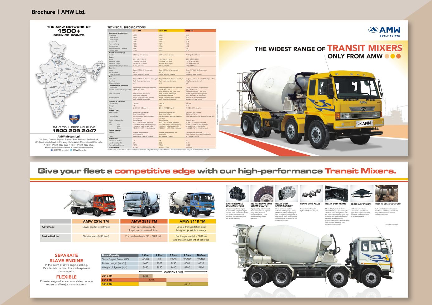 AMW brochure template design two